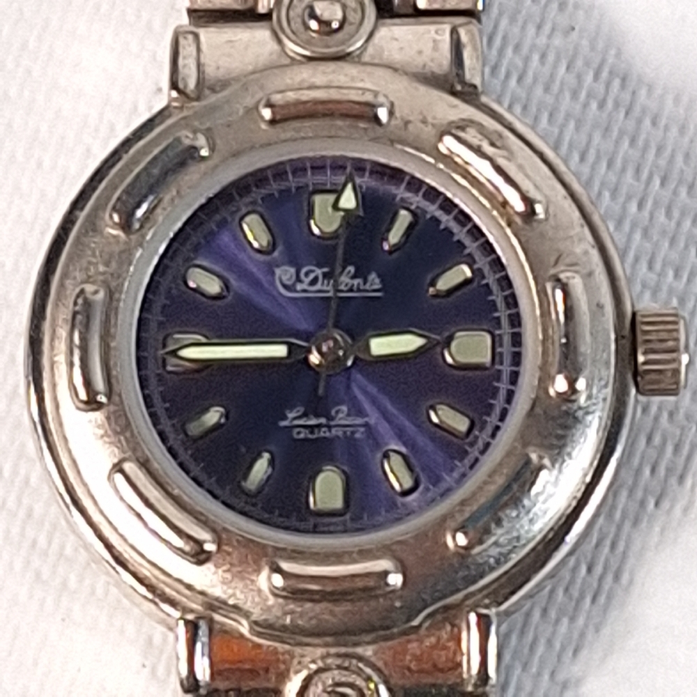 Dufonte Lucien Piccard Women's Watch Blue Silver Tone, New Battery